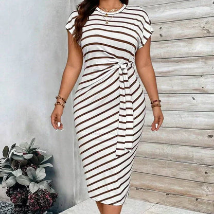 🔥 DERNIER JOUR DE SOLDES – 60% DE RÉDUCTION !! 💕 Robe Élégante à Taille Nouée pour Femme – Extensible, Flatteuse & Parfaite de Jour comme de Nuit ! 🌞🌙