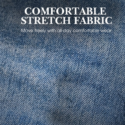 👖 💙 Jean Stretch Taille Haute Jambe Droite pour Femme – Confortable, Silhouette Allongeante & Look Classique pour Un Style Intemporel ✨