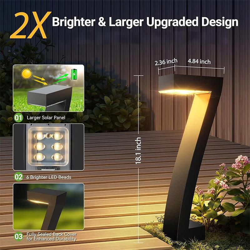 ⏳60 % de réduction en offre limitée⏰Lampe solaire créative et étanche pour allée🏡💡