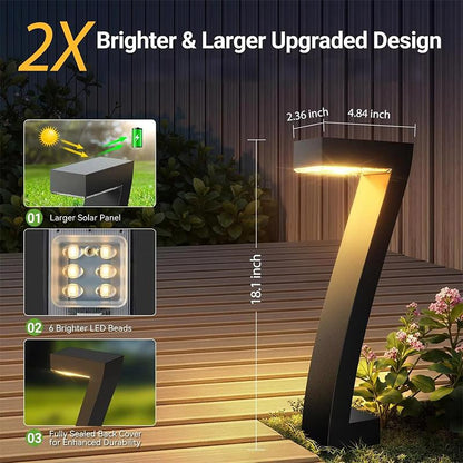 ⏳60 % de réduction en offre limitée⏰Lampe solaire créative et étanche pour allée🏡💡