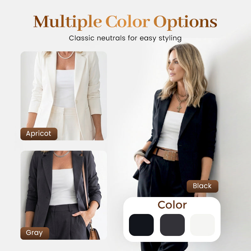 💎Ensemble Veste à Col & Pantalon pour Femme – Coupe Cintrée, Tissu Doux & Look Professionnel Élégant👖✨