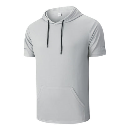 🌞 🎽 T-shirt à capuche pour homme à séchage rapide, à porter toute la journée – Respirant, élégant et doté de nombreuses poches 🧢