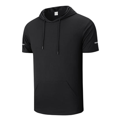 🌞 🎽 T-shirt à capuche pour homme à séchage rapide, à porter toute la journée – Respirant, élégant et doté de nombreuses poches 🧢