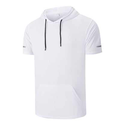 🌞 🎽 T-shirt à capuche pour homme à séchage rapide, à porter toute la journée – Respirant, élégant et doté de nombreuses poches 🧢