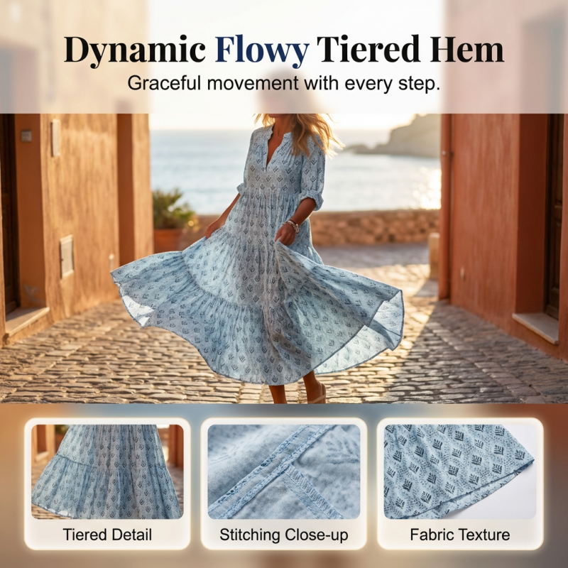 💥✨50 % de réduction pour une durée limitée🌸Robe d'été à motifs floraux pour femme🌞 Entrez dans l'été avec style