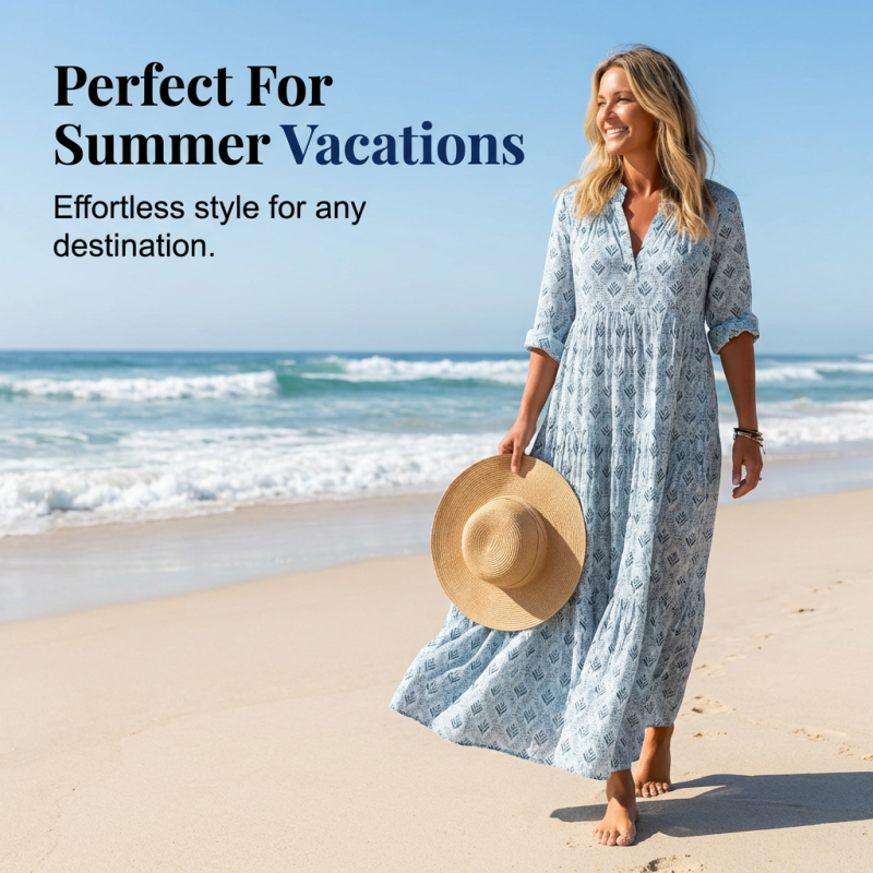 💥✨50 % de réduction pour une durée limitée🌸Robe d'été à motifs floraux pour femme🌞 Entrez dans l'été avec style