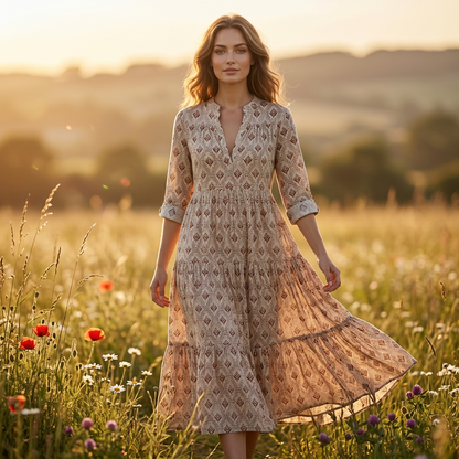 💥✨50 % de réduction pour une durée limitée🌸Robe d'été à motifs floraux pour femme🌞 Entrez dans l'été avec style