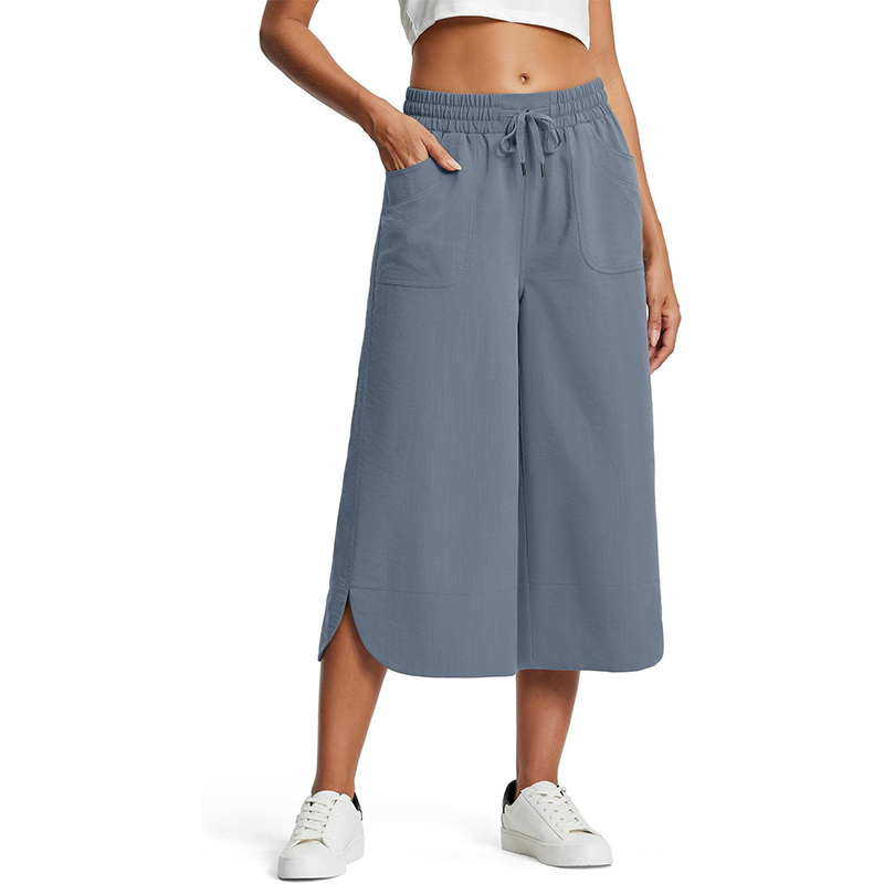 👖 Pantalon court ample unie pour femme 🌿