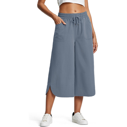👖 Pantalon court ample unie pour femme 🌿