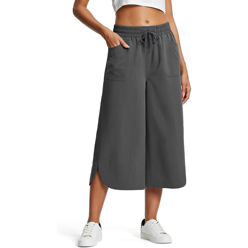 👖 Pantalon court ample unie pour femme 🌿