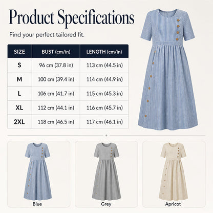 Robe décontractée rayée à coupe ample pour femme