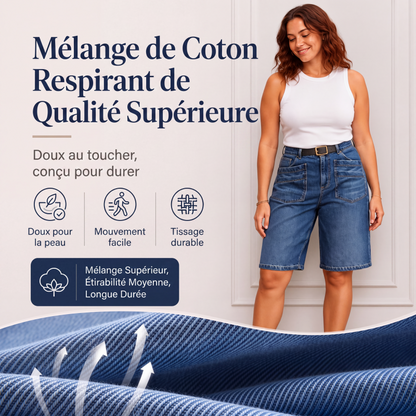 Best-seller 🏆👖 Jean court polyvalent – Coupe droite classique et longueur flatteuse pour toutes les occasions