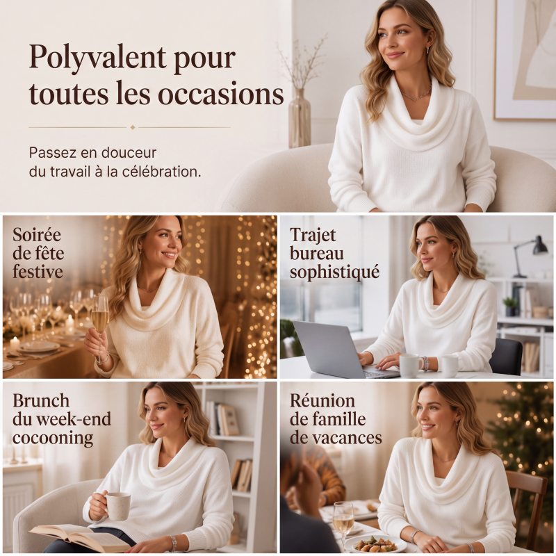 Pull en maille au tombé élégant