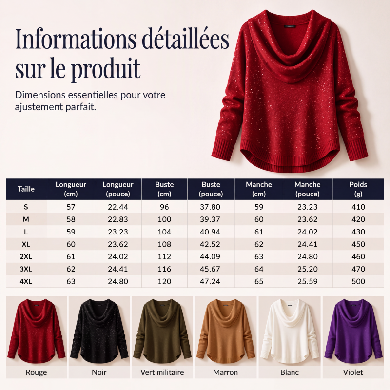 Pull en maille au tombé élégant