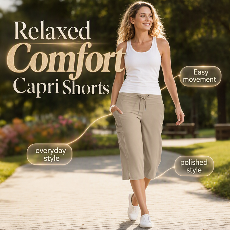 Pantalon capri décontracté à cordon de serrage pour femme, longueur genou