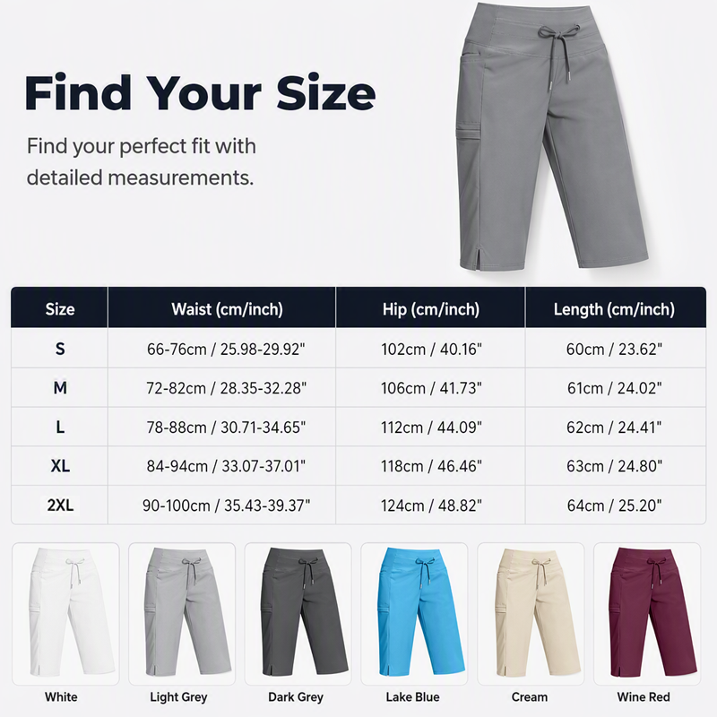 Pantalon capri décontracté à cordon de serrage pour femme, longueur genou