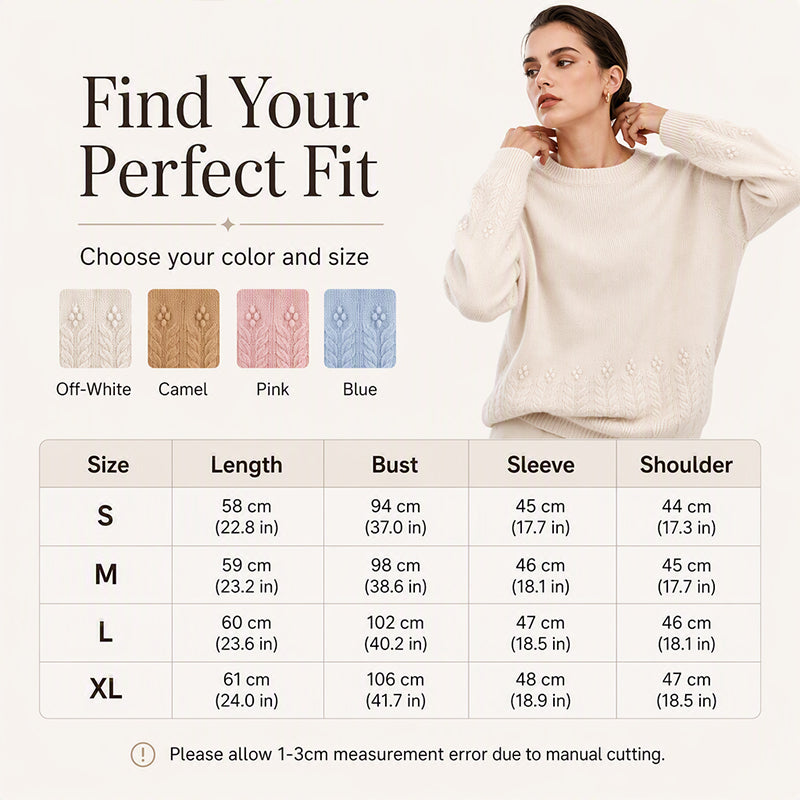 Pull à col rond en maille torsadée pour femme