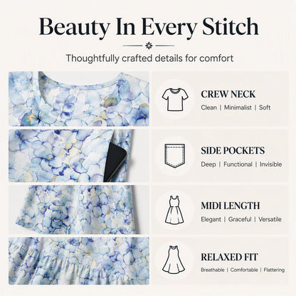 ✨Promotion exceptionnelle : 50 % de réduction 👗 Robe imprimée à manches courtes pour femme, avec poches