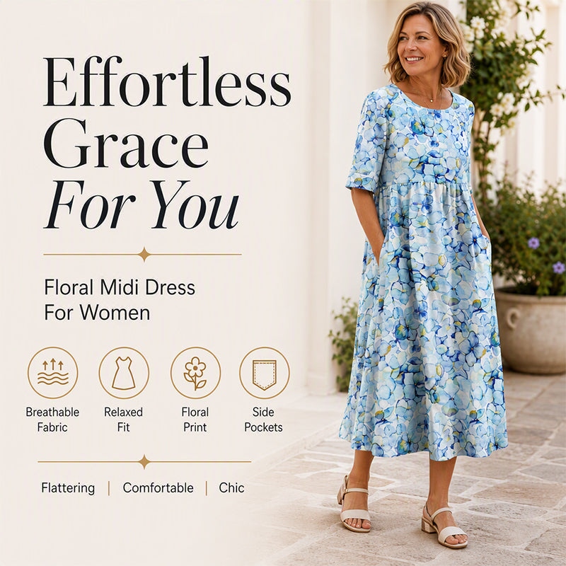 ✨Promotion exceptionnelle : 50 % de réduction 👗 Robe imprimée à manches courtes pour femme, avec poches