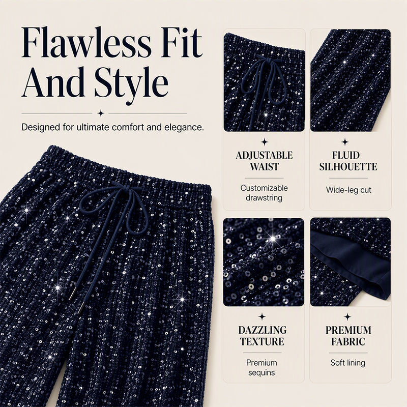 Pantalon droit à taille élastiquée pour femme