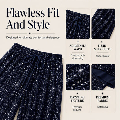 Pantalon droit à taille élastiquée pour femme