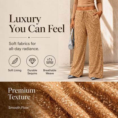 Pantalon droit à taille élastiquée pour femme