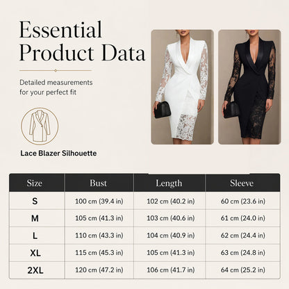 Robe Femme Élégante à Col V & Manches en Dentelle