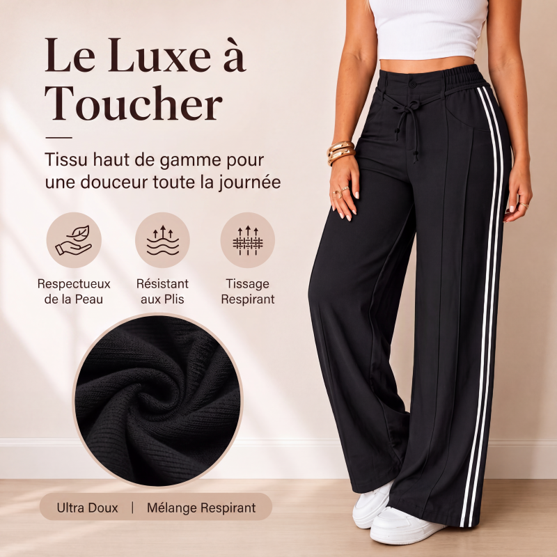 Pantalon large à cordon pour femme
