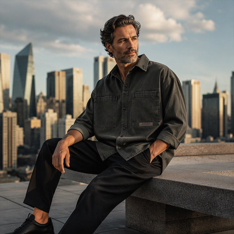 ✨ Confort & Praticité | Surchemise Utilitaire Oversize Homme à Manches Longues