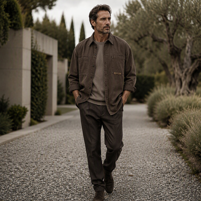 ✨ Confort & Praticité | Surchemise Utilitaire Oversize Homme à Manches Longues