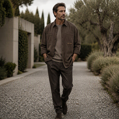 ✨ Confort & Praticité | Surchemise Utilitaire Oversize Homme à Manches Longues