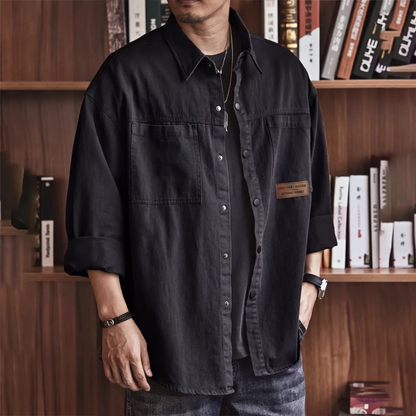 ✨ Confort & Praticité | Surchemise Utilitaire Oversize Homme à Manches Longues