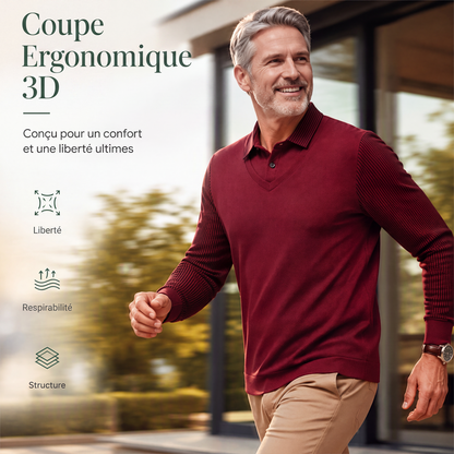 🔥49% DE RÉDUCTION ! 🍂 Chemise à Col Rayé 2 Pièces - Style Automne/Hiver en Coton Respirant et Confortable 👔📦