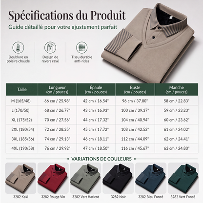 🔥49% DE RÉDUCTION ! 🍂 Chemise à Col Rayé 2 Pièces - Style Automne/Hiver en Coton Respirant et Confortable 👔📦