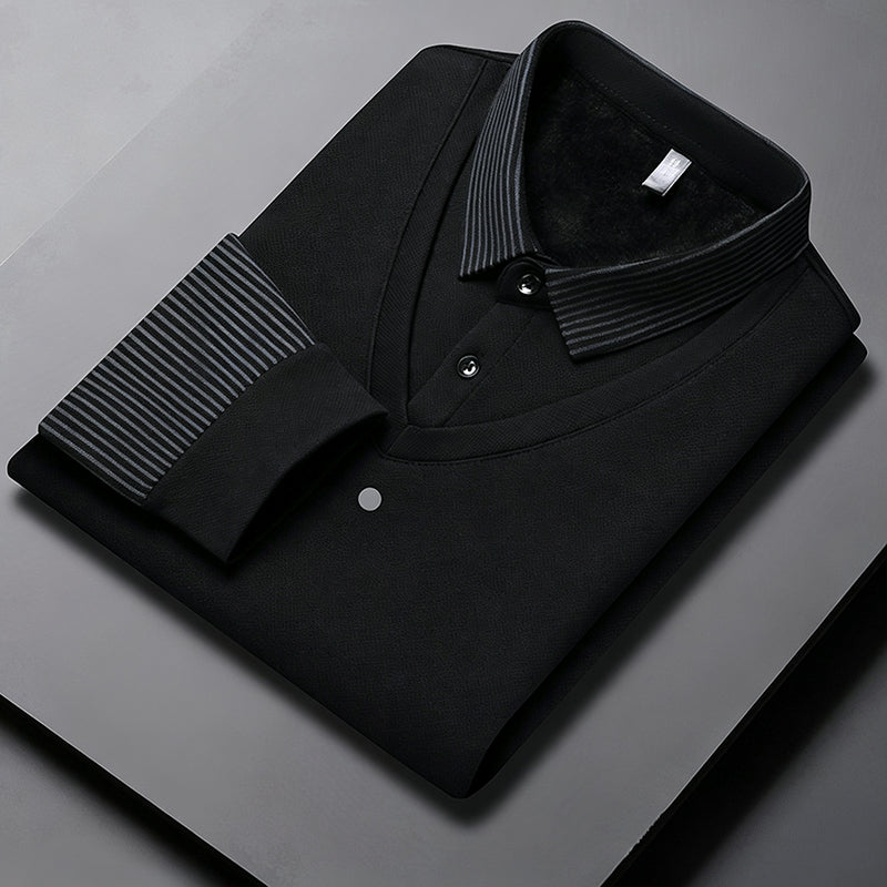 🔥49% DE RÉDUCTION ! 🍂 Chemise à Col Rayé 2 Pièces - Style Automne/Hiver en Coton Respirant et Confortable 👔📦