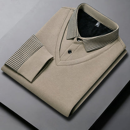 🔥49% DE RÉDUCTION ! 🍂 Chemise à Col Rayé 2 Pièces - Style Automne/Hiver en Coton Respirant et Confortable 👔📦