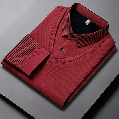 🔥49% DE RÉDUCTION ! 🍂 Chemise à Col Rayé 2 Pièces - Style Automne/Hiver en Coton Respirant et Confortable 👔📦