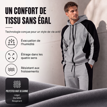 🔥 UN LOOK COMPLET SANS EFFORT | Ensemble Homme Color Block 2 Pièces -50 %