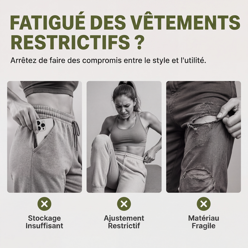 🌿 Confort & Liberté | Jogger Cargo Femme Multi-Poches