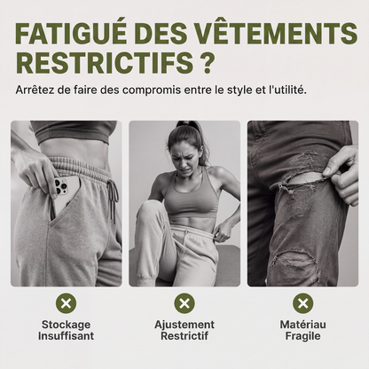 🌿 Confort & Liberté | Jogger Cargo Femme Multi-Poches