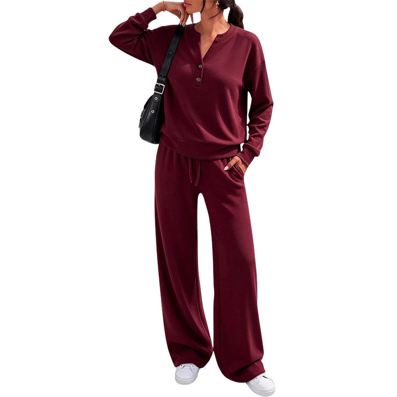 🌸 OFFRE LIMITÉE –50% ! ✨ Ensemble top fluide et pantalon large pour femme