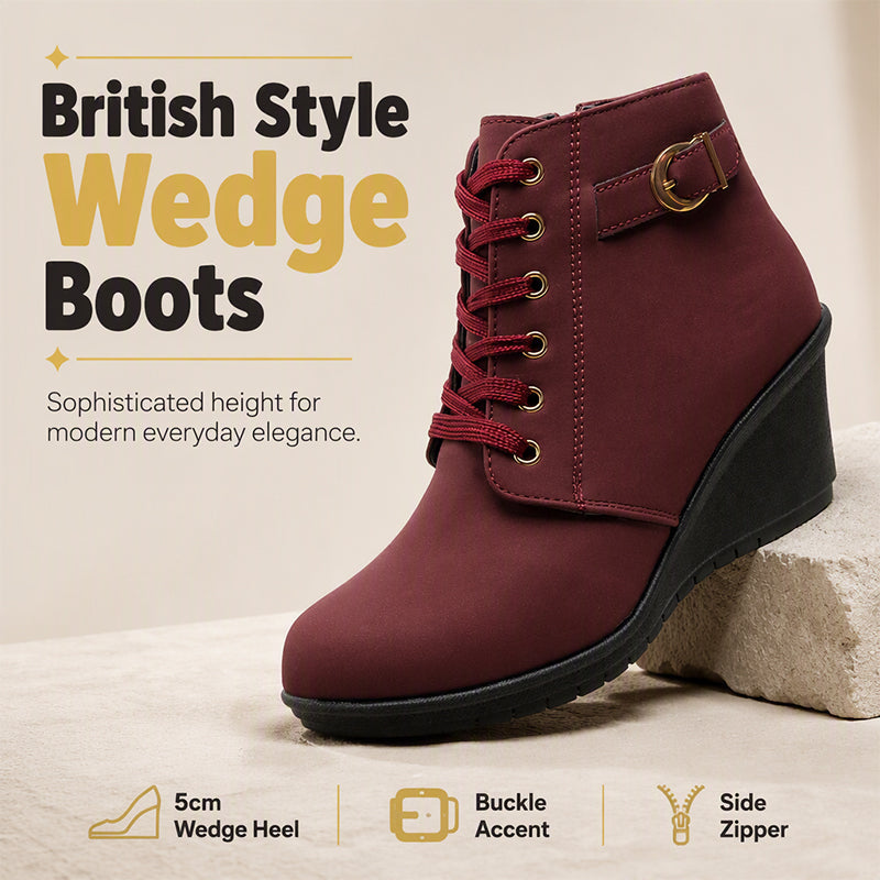✨ OFFRE PRIVILÈGE · -50 % | Bottines Compensées Femme à Zip Latéral