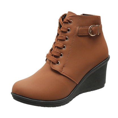 ✨ OFFRE PRIVILÈGE · -50 % | Bottines Compensées Femme à Zip Latéral