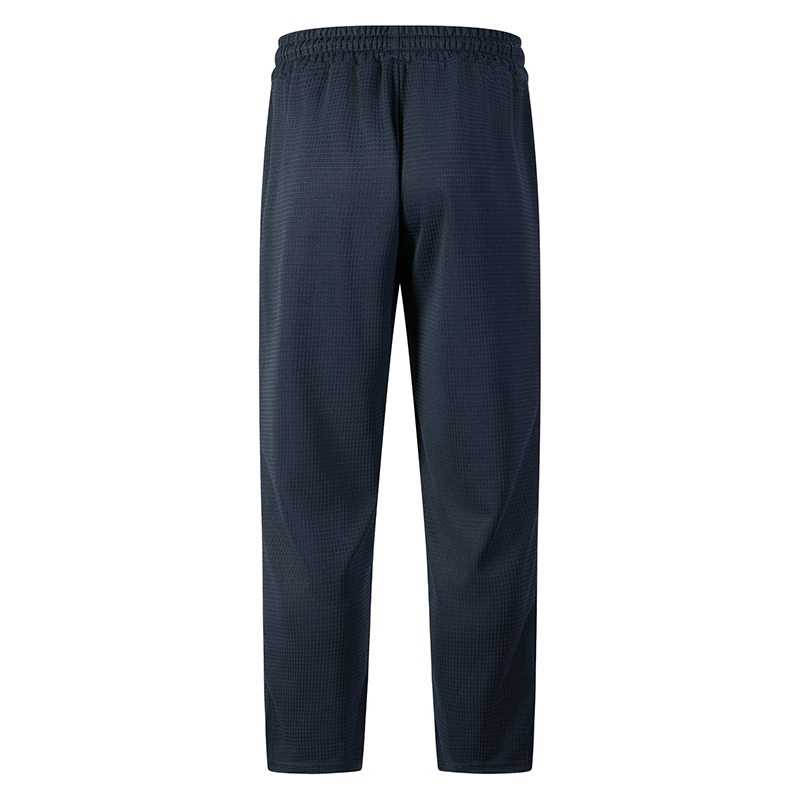Pantalon décontracté pour homme en maille gaufrée avec cordon de serrage