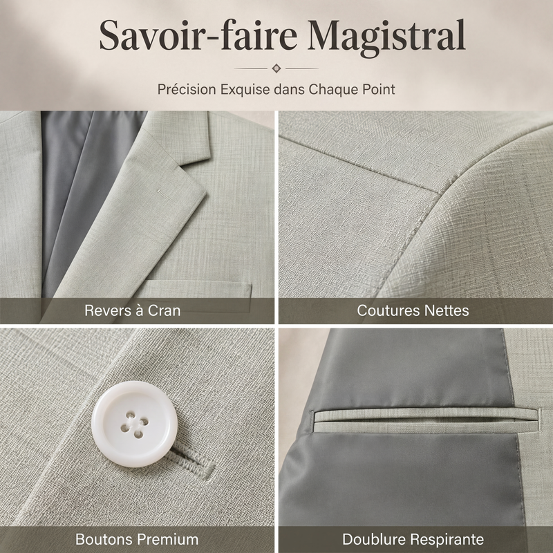 Costume 2 pièces ajusté pour homme