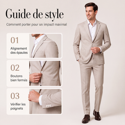 Costume 2 pièces ajusté pour homme