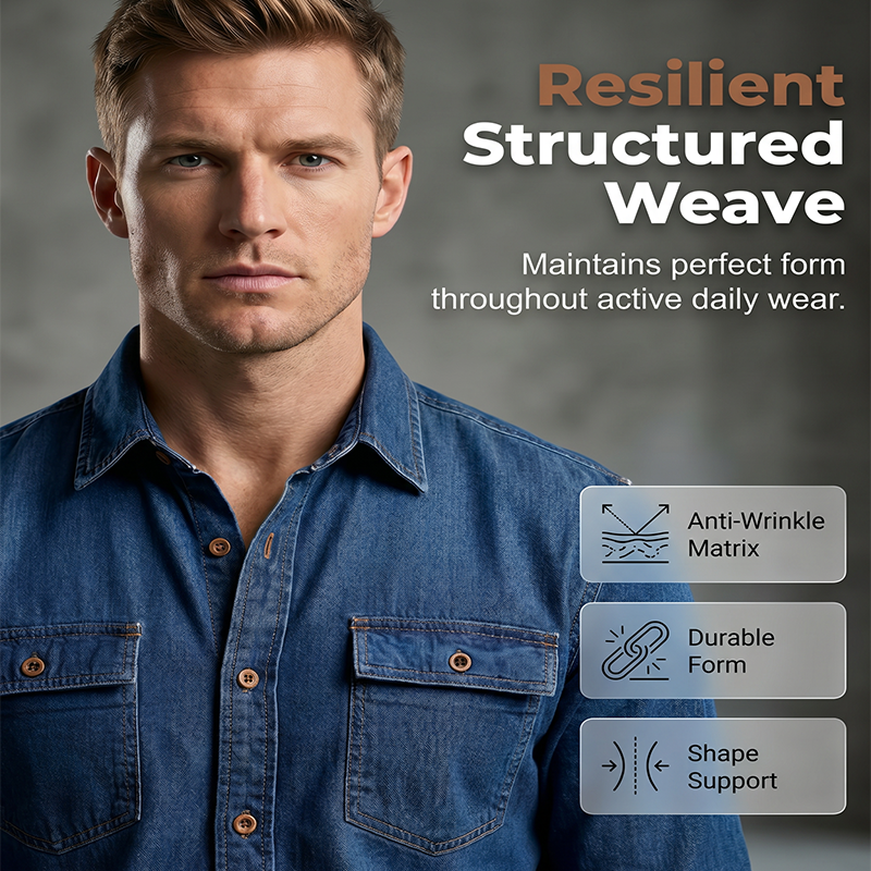 Chemise en jean à manches longues pour homme, style décontracté, boutonnée, avec cardigan