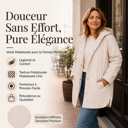 🌙 OFFRE LIMITÉE -50% ! 💕 Manteaux à capuche matelassés diamant pour femme, pour l'hiver