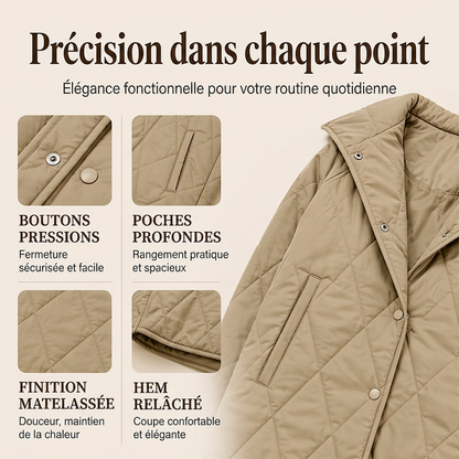 🌙 OFFRE LIMITÉE -50% ! 💕 Manteaux à capuche matelassés diamant pour femme, pour l'hiver