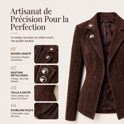 Veste cintrée chic pour femme avec col revers